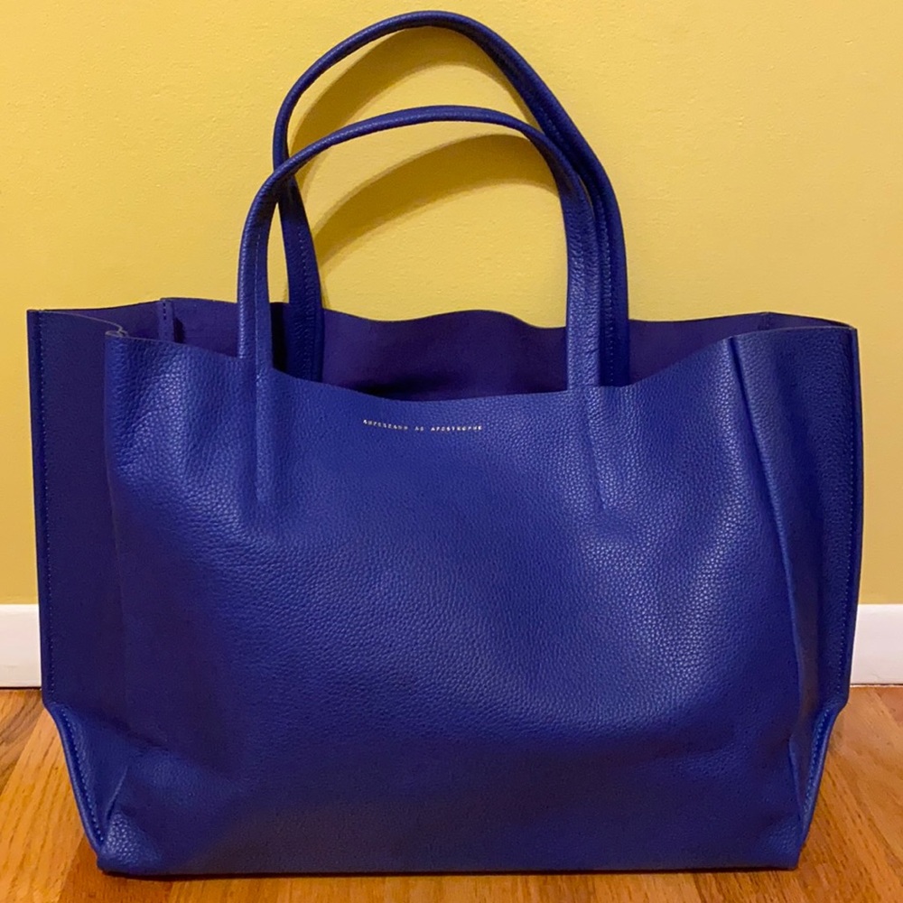 Ampersand As Apostrophe Sideways Tote, Royal